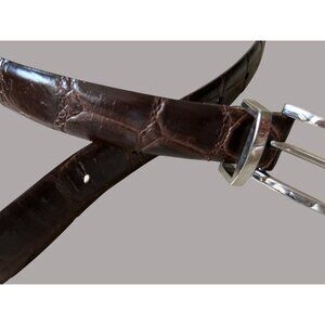 WCM Italian Calfskin Brown Leather Belt